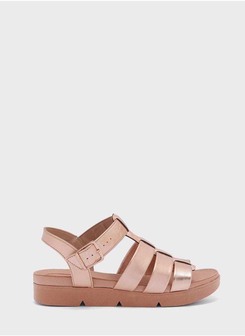 Beira Rio Freya Ankle Strap Flat Sandals  - Image 1