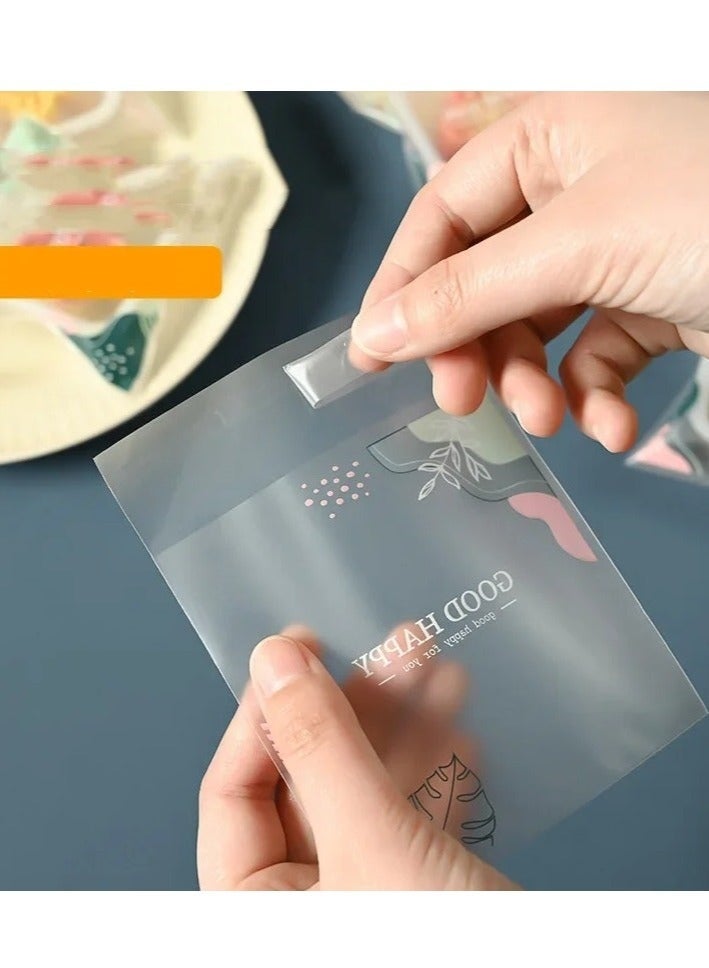 SHAOZHEN 200pcs Ziplock Candy Bag, Gift Bag, Small Biscuit Pastry Packaging Bag, Small Object Decoration Bag 7cm×10cm Eid Mubarak - Image 5