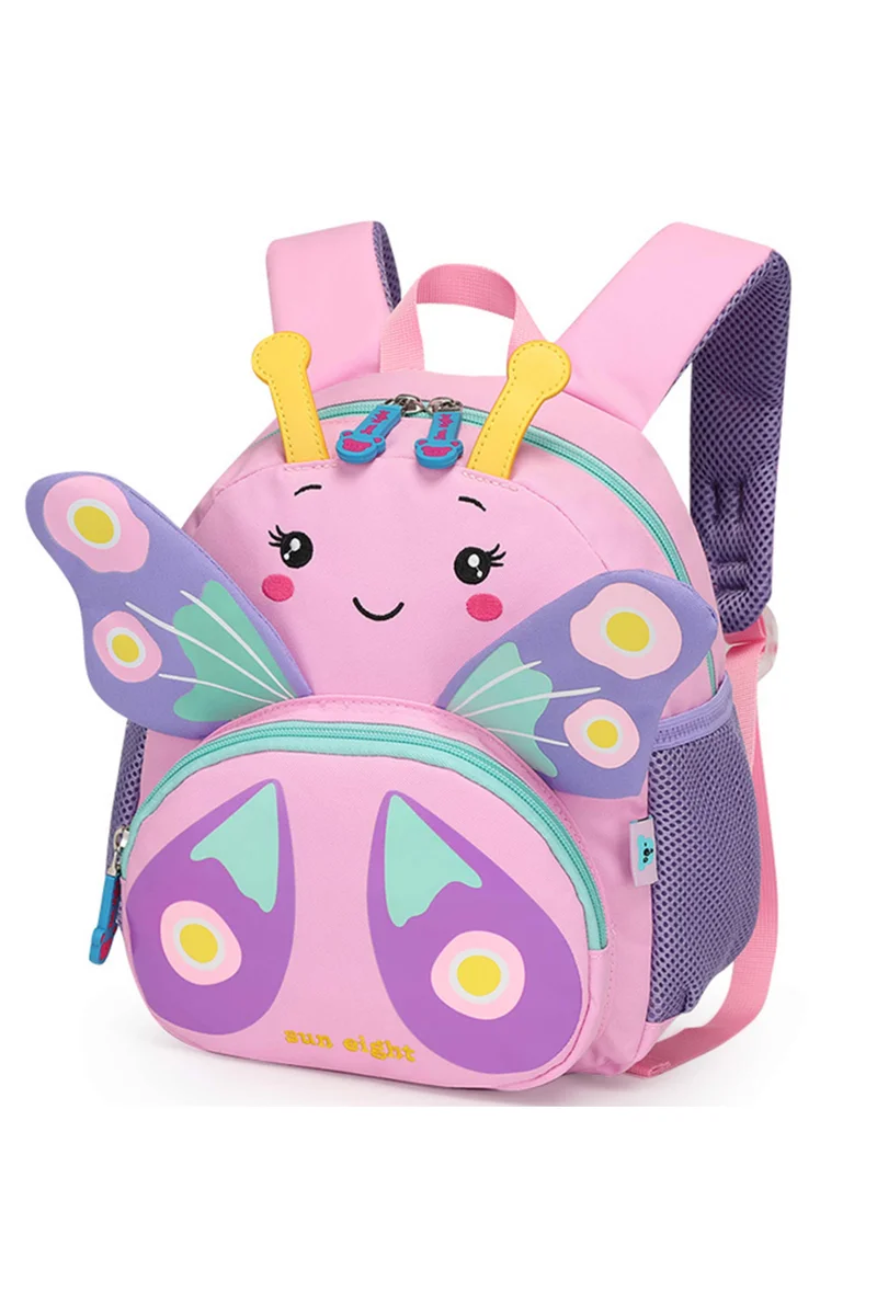 صن إيت Preschool Toddler Backpack for Girls Kids Backpack Cute 3D Cartoon Animal Waterproof Schoolbag for Baby Girl Boy 1-5 Years Butterfly, SE2806, Pink Purple