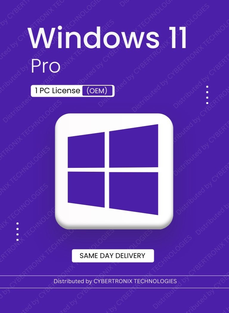 Microsoft Windows 11 Pro | 1 PC License (OEM) | Digital License | SAME DAY DELIVERY
