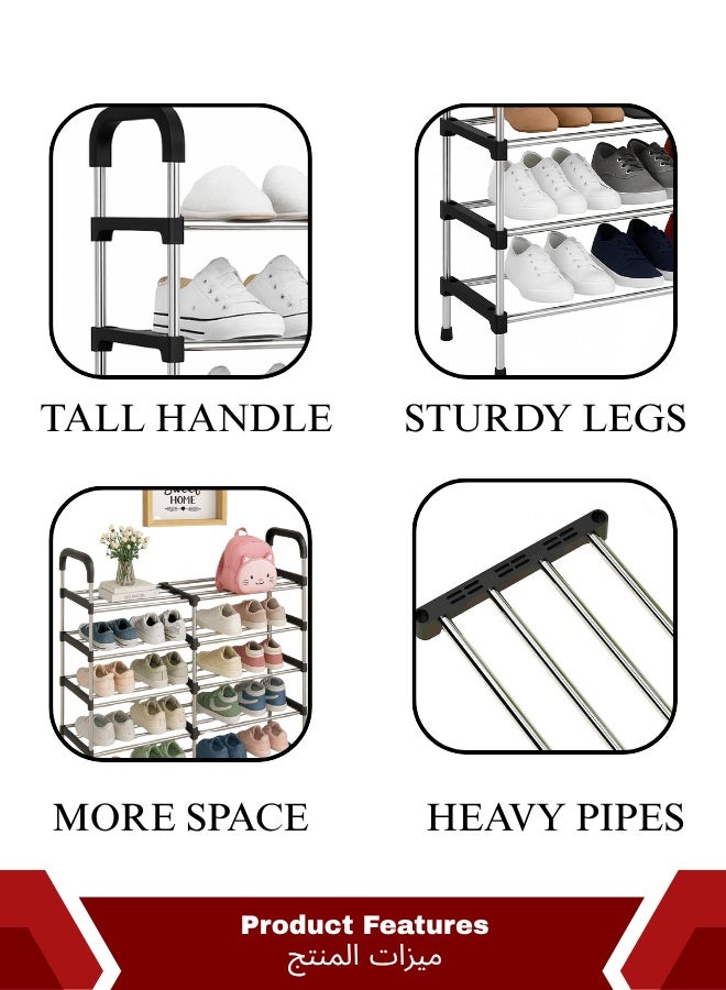 RACK STORE Double Side 6-Tier Shoe Rack - Image 4
