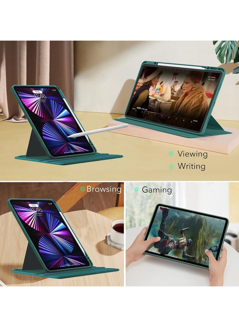 عام حافظة Xiaomi Redmi Pad Pro/Xiaomi Poco Pad جلدية 【مع فتحة قلم】 【حامل دوار】 【مقاومة للخدش】 حافظة Xiaomi Redmi Pad Pro من جلد البولي يوريثان + حافظة أكريليك - Image 4