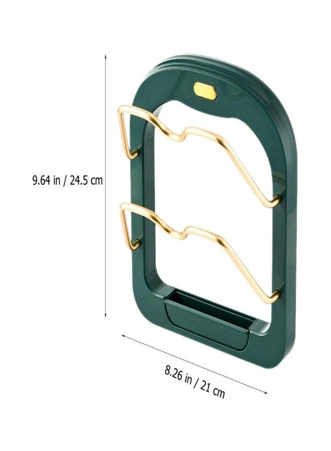 istore Wall Mounted Pot Lid Holder Rack No Punching Kitchen Organizer, Space Saving Pot Cover Storage Frame, Multi Functional Cookware Lid Stand with Adhesive Installation, Pack of 1 - Image 3