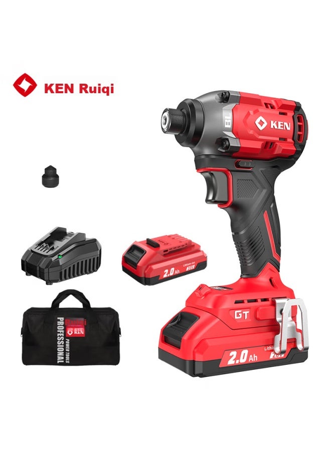 KEN Ruiqi 20v Brushless Lithium-ion Impact Driver 6720, Cordless Impact Driver, 230 Nm Ultra-high Torque Electric Screwdriver - Image 5