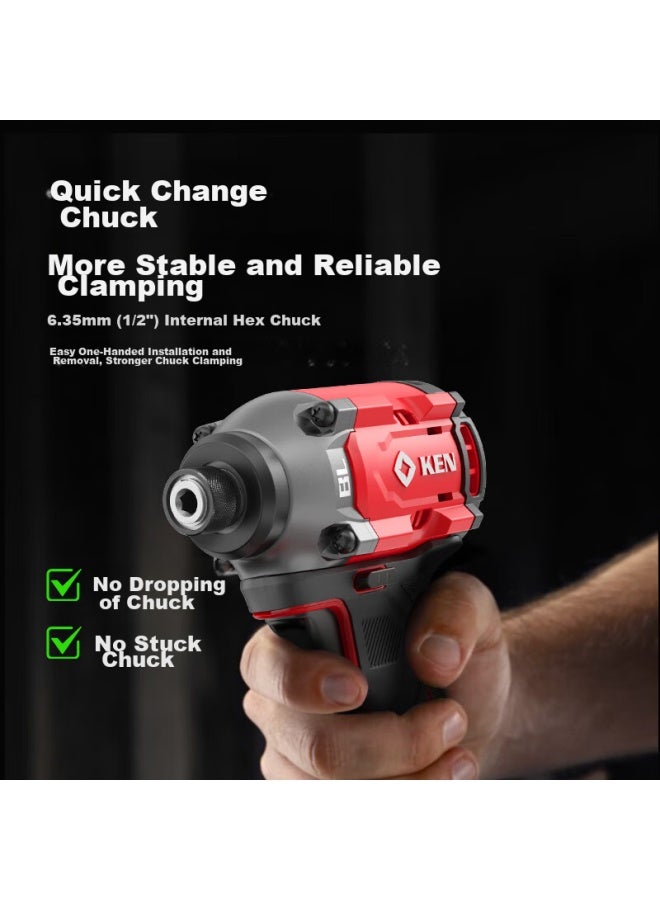 KEN Ruiqi 20v Brushless Lithium-ion Impact Driver 6720, Cordless Impact Driver, 230 Nm Ultra-high Torque Electric Screwdriver - Image 3