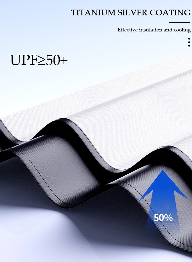 DUNISO Foldable Car Windshield Sun Shade with 4 Side Window Sunshade And Storage Pouch, Fits for Car, SUV, Sedan Front Window Windshields Visor Heat Protection & Interior Cooler to Keep Vehicle Cool - Image 3