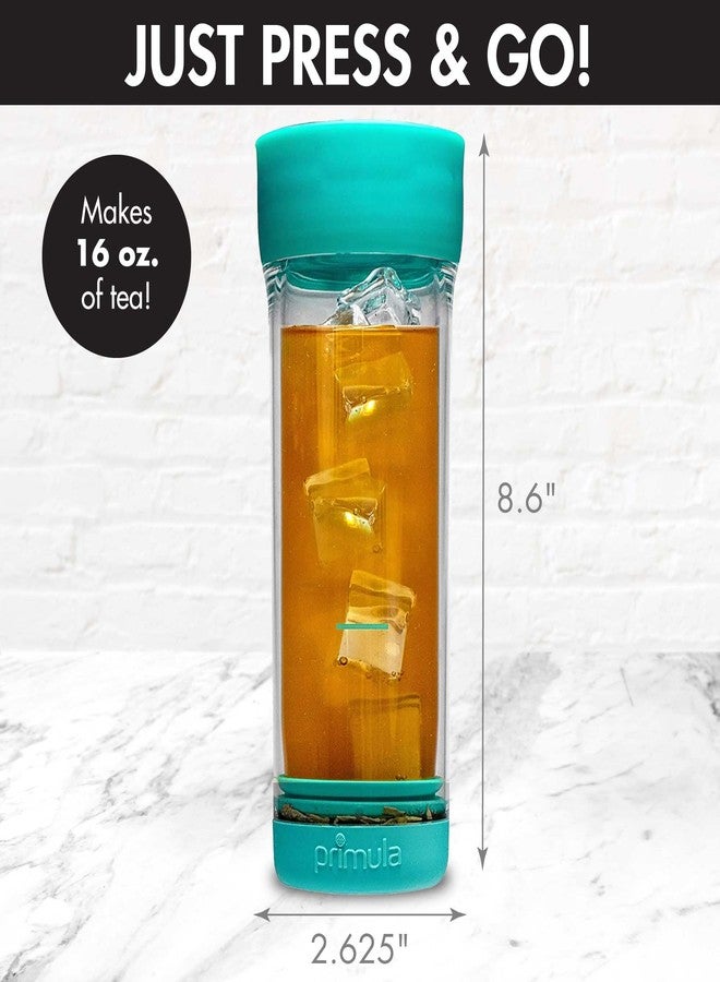 Primula Press & Go Iced Tea Brew Tumbler 16 oz, Teal - Image 5