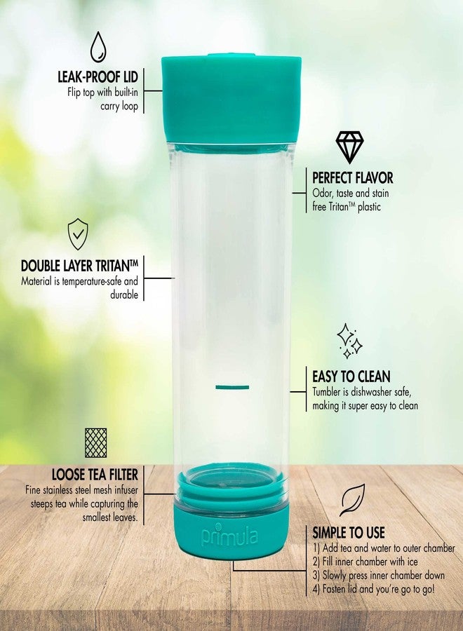 Primula Press & Go Iced Tea Brew Tumbler 16 oz, Teal - Image 3
