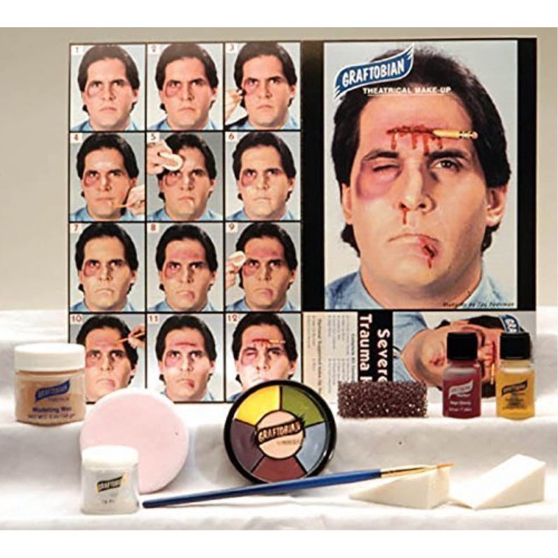 Graftobian Professional Severe Trauma Makeup Kit for Special Effects - Image 1