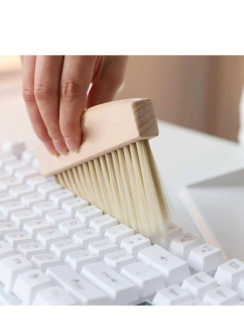 Oasisgalore Mini Metal Dustpan & Brush Set: Wooden Handle, Portable for Countertop Cleaning. - Image 2