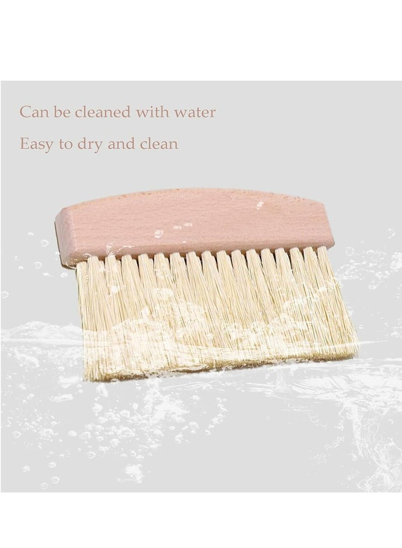 Oasisgalore Mini Metal Dustpan & Brush Set: Wooden Handle, Portable for Countertop Cleaning. - Image 4