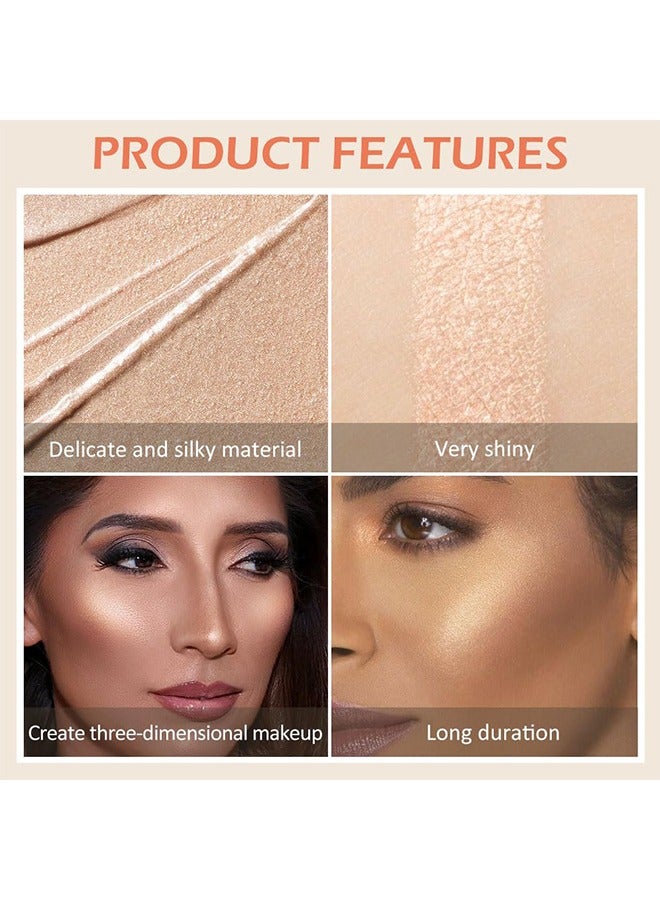 pudaier Face Body Luminizer, Liquid Illuminator Body Shimmer Oil, Moisturizing Bronzer Highlighter Smooth Shine Highlight Glow Makeup, Waterproof Body Shimmering Glitter  - Image 5