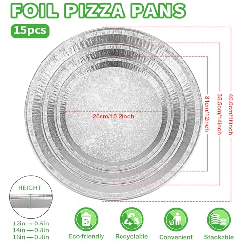 Roponan 15 Pack Serving Platters 16 Large Disposable Aluminium Foil Serving Trays for Parties Silver Embossed Foil Serving DishesPlates for Vegetable Fruit Slices of Cake Cookies - Image 3
