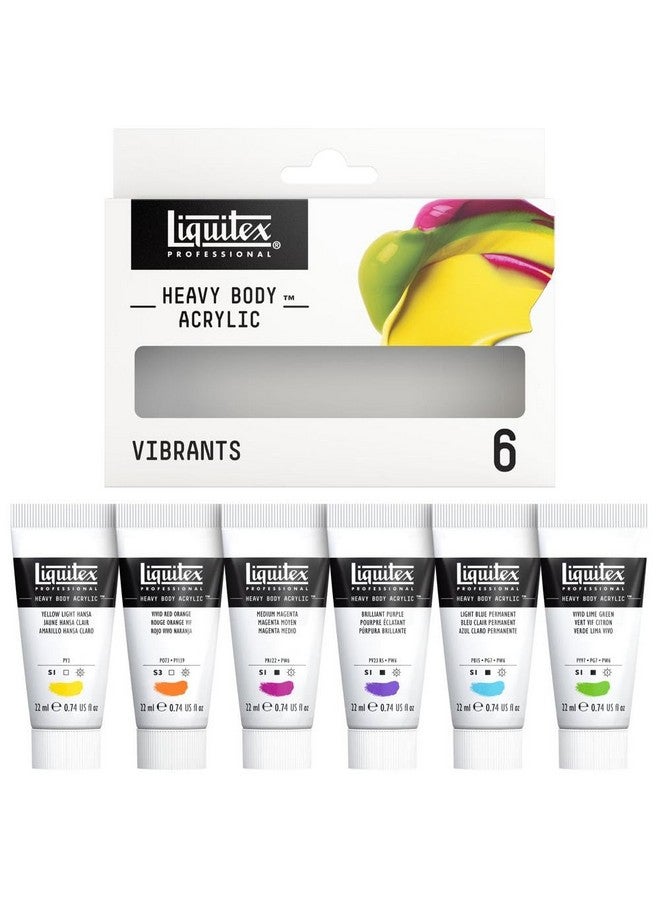 ليكويتيكس طلاء أكريليك احترافي ثقيل من ليكويتكس، 6 × 22 مل (0.74 أونصة)، مجموعة ألوان زاهية - Image 1