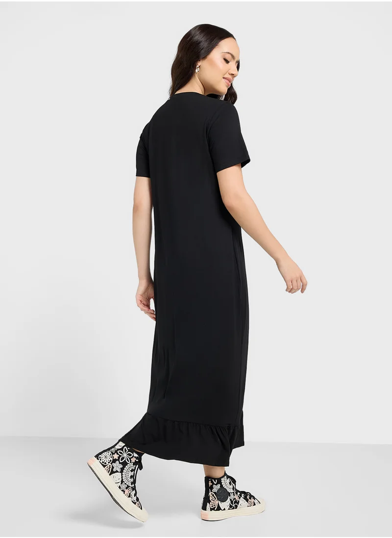 Ginger Basics Frill Hem T-Shirt Dress