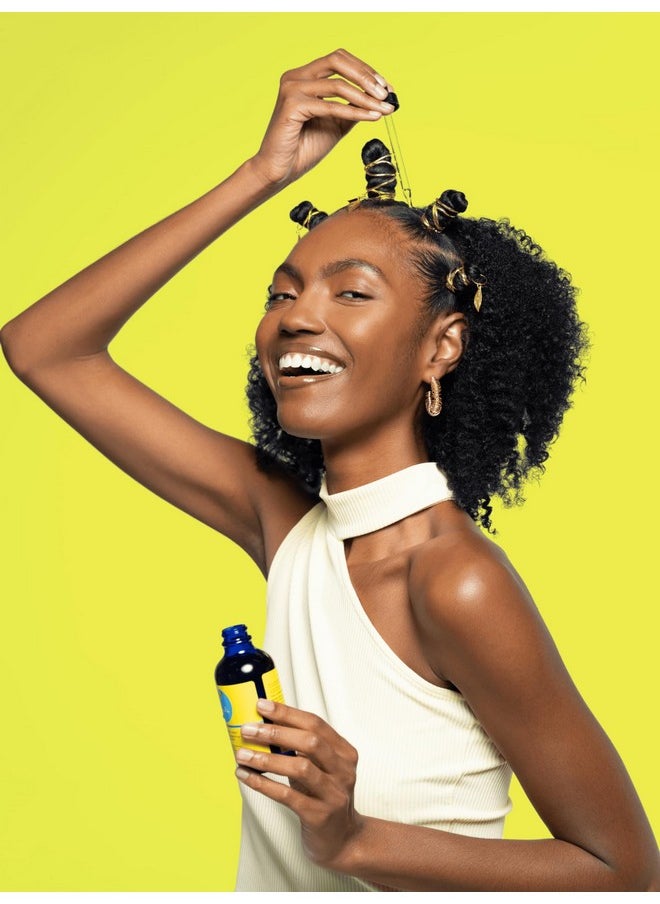 Curls Curls Blueberry Bliss Blueberry & Mint Hair and Scalp Strengthening Oil - 4 oz, Root-Penetrating Hair Oil with Turmeric, Rosemary & Pumpkin Seed Oil, Hair and Scalp Treatment Oil, All Hair Types  - Image 5