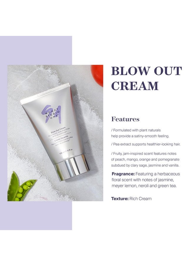 monat Studio One Blow Out Cream Anti Frizz Hair Care/Hair Cream Helps Smooth And Soften Hair While Using Heat Hair Styling Products. Thermal/Heat Protectant For Hair Net Wt. 118 Ml / 4 Fl. Oz.  - Image 5