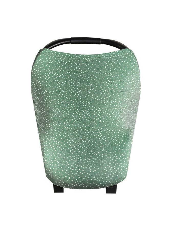 Copper Pearl Multi-Use Cover: Car Seat Covers, Nursing Cover, and Stroller Cover for Sun - Stretchy Fabric, All-Season Use, Stylish Designs, Easy Access for Moms - Juniper - Image 1
