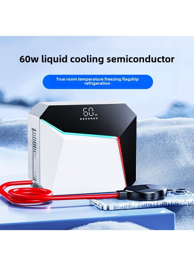 Generic Mobile Phone Radiator Liquid Cooling Water Cooling Semiconductor Cooling Artifact Electric Competition Refrigeration 64W For Apple Millet Black Shark-Color:Z37a Standard Version + Bucket  - Image 1