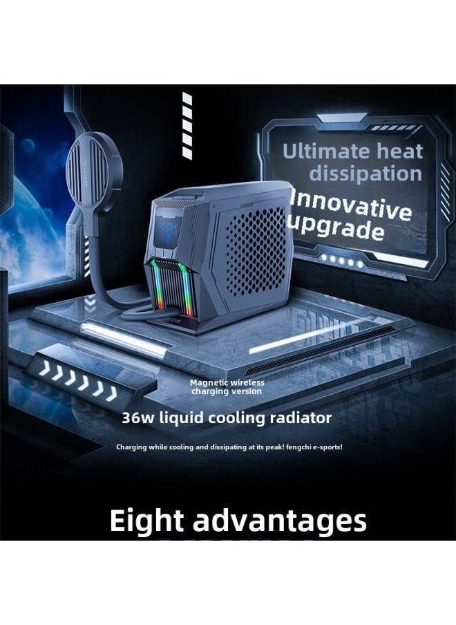 Generic Mobile Phone Radiator Liquid Cooling Water Cooling Semiconductor Cooling Artifact Electric Competition Refrigeration 64W For Apple Millet Black Shark-Color:Z37a Standard Version + Bucket  - Image 3