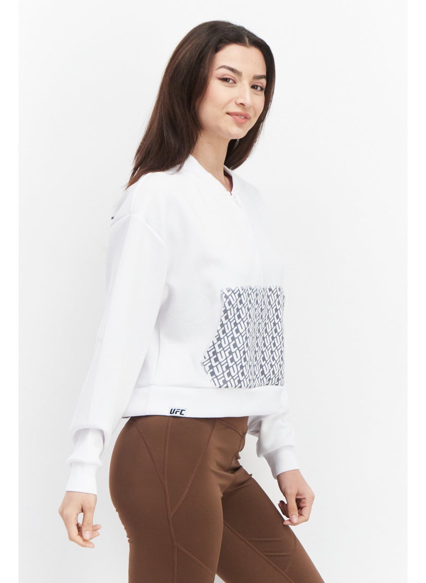 Ufc - Women Sportswear Fit Long Sleeves Running Sweatshirt, White - Image 1
