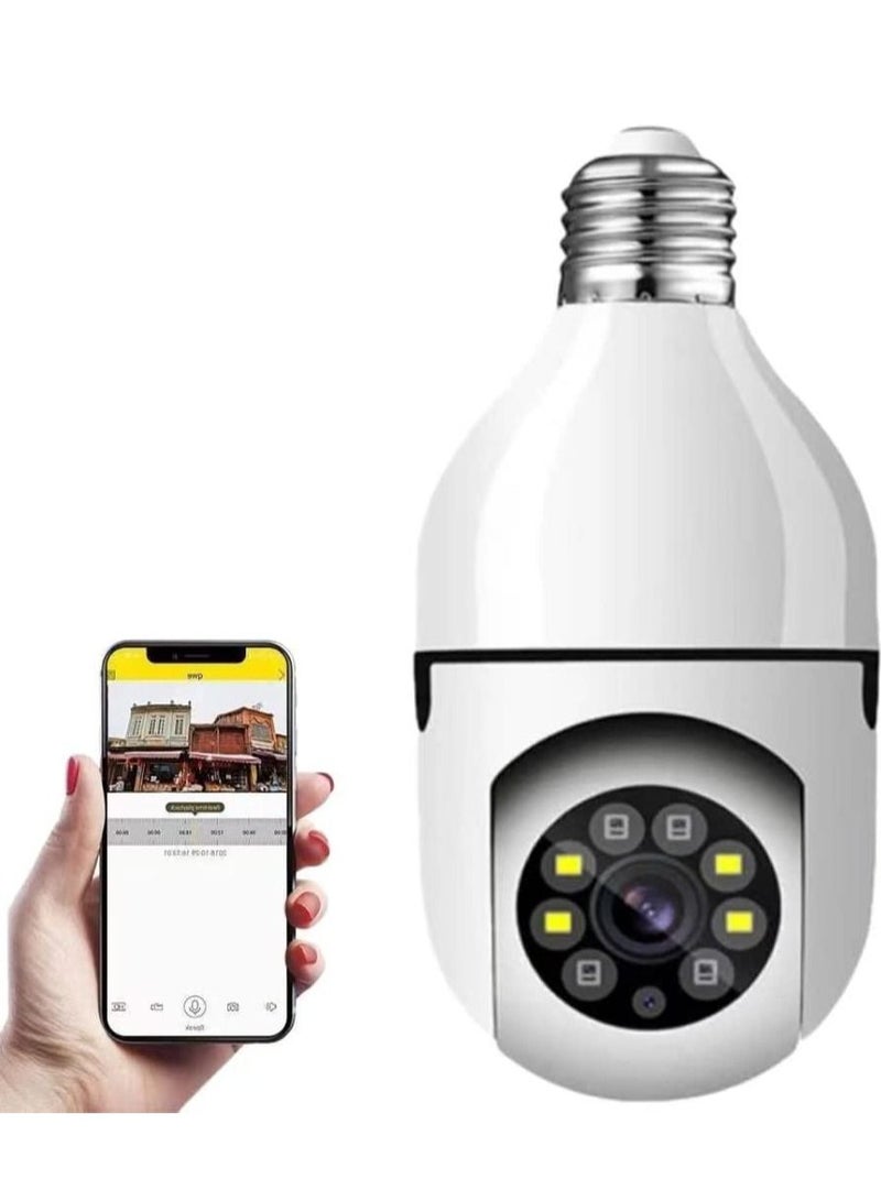 DubaiGallery Light Bulb Security Camera 360 Degree, Full HD 1080p Wireless Wifi Light Bulb Camera, Night Vision Home Security Camera, Remote Access, Home Security Camera Indoor - Image 2