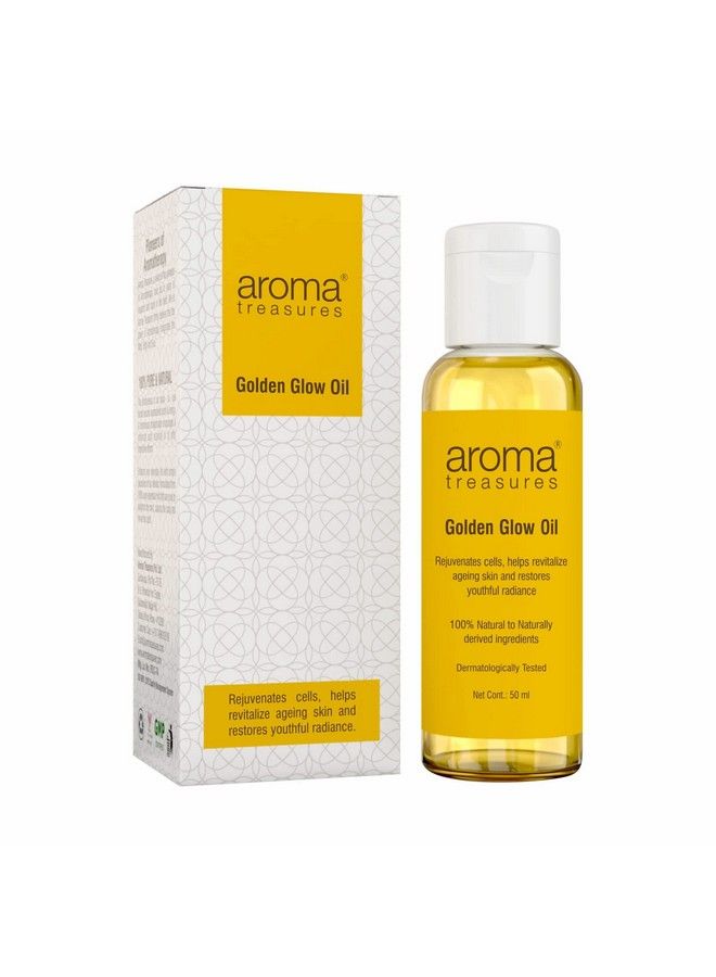 Aroma Treasures Golden Glow Face Oil For Glowing Skin Suitable For Normal To Dry Skin 50Ml - Image 1
