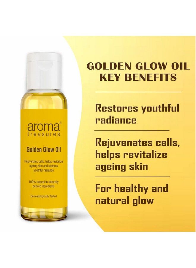 Aroma Treasures Golden Glow Face Oil For Glowing Skin Suitable For Normal To Dry Skin 50Ml - Image 5