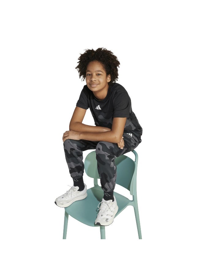 Adidas J Camo T Black Training T-Shirts For Junior 9-10Y - Image 4