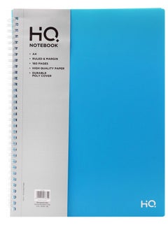 HQ A4 Size Poly Wiro Notebook 160 Pages Blue 