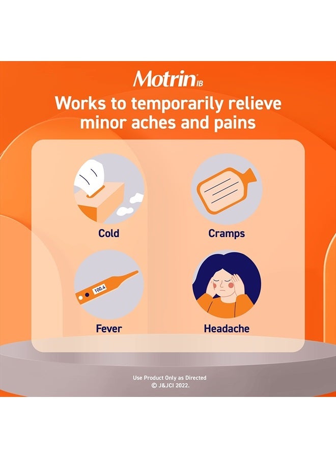 Motrin IB Liquid Gels, Ibuprofen 200 mg, Pain Reliever & Fever Reducer Minor Arthritis Pain, Muscular Aches, Headache, Menstrual Cramps & Backache, NSAID, 80 Ct - Image 4