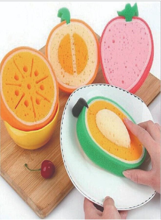 ZCM-HAPPY 8-Piece Fruit Shaped Cleaning Super Sponges  - Image 4