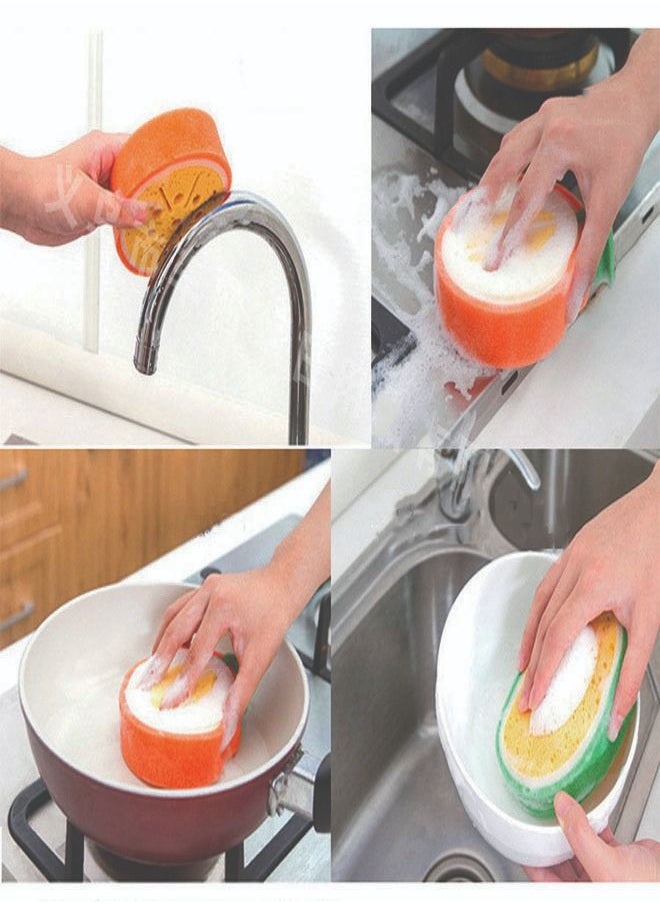 ZCM-HAPPY 8-Piece Fruit Shaped Cleaning Super Sponges  - Image 5