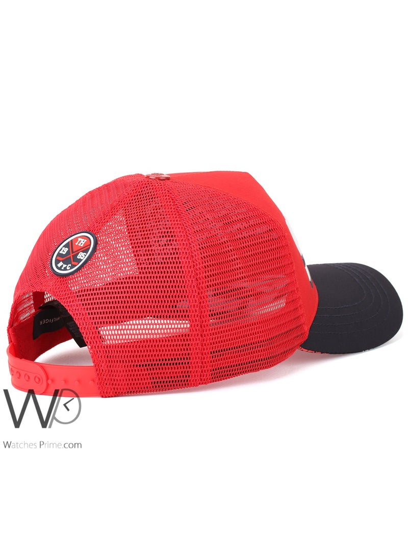 Hilfiger Denim Hilfiger Denim Trucker Cap Red Blue Cotton Net Hat  - Image 2
