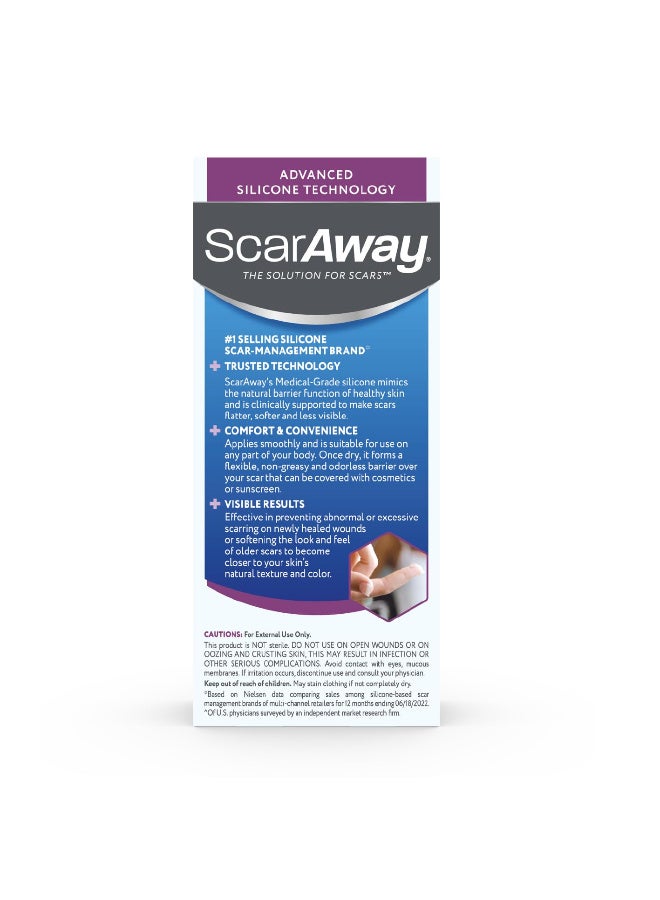 scaraway Silicone Scar Gel, Helps Improve Size, Color & Texture of Hypertrophic & Keloid Scars from Injury, Burns & Surgery, Water Resistant, 10g (0.35 Oz) - Image 5