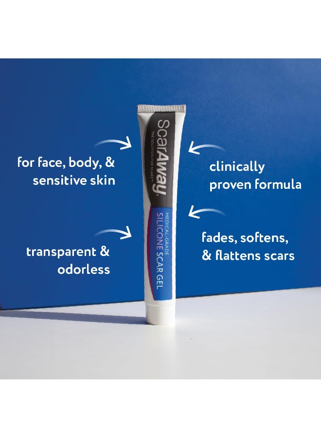 scaraway Silicone Scar Gel, Helps Improve Size, Color & Texture of Hypertrophic & Keloid Scars from Injury, Burns & Surgery, Water Resistant, 10g (0.35 Oz) - Image 2