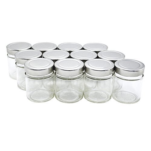 U-Pack 12 pieces of 5oz Glass Spice Bottles Spice Jars with Silver Metal Lids by U-Pack - Image 1