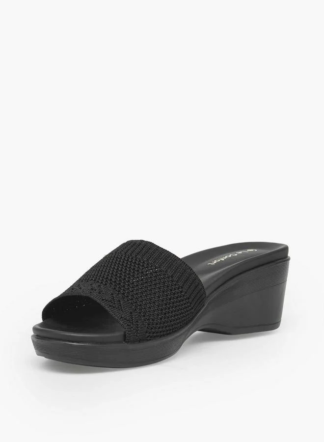 Le Confort BLACK Women Wedge Heel Sandals for Women | Best Price UAE