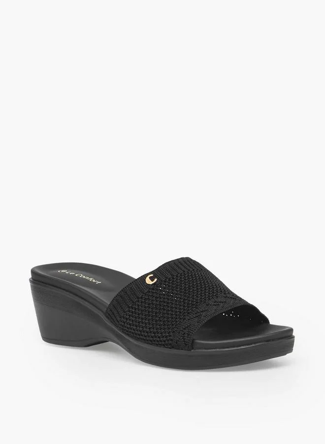 Le Confort BLACK Women Wedge Heel Sandals for Women | Best Price UAE