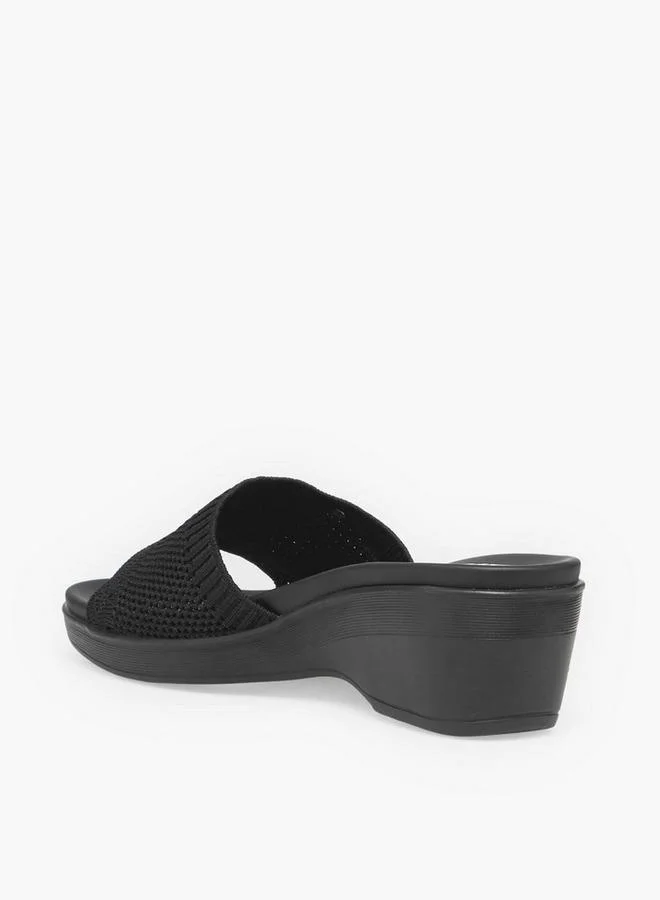 Le Confort BLACK Women Wedge Heel Sandals for Women | Best Price UAE