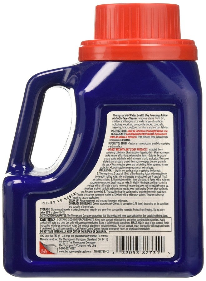 Thompson's TH.087731-42 WaterSeal Oxy Foaming Action Exterior Multi-Surface Cleaner, 2 lb - Image 2