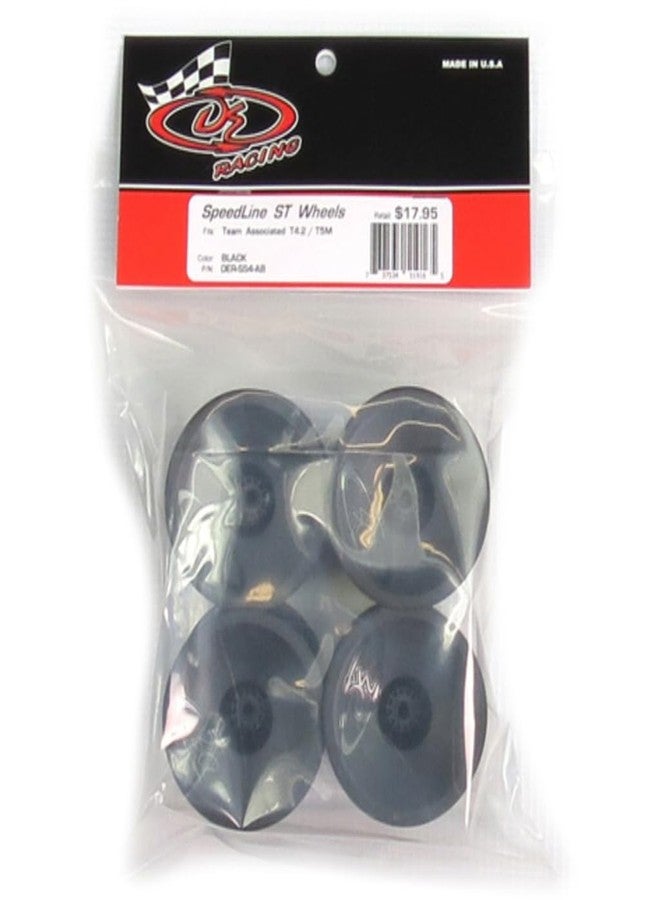 عجلات DE Racing SS4AB Speedline ST - Assoc T5M/أسود/4 قطع