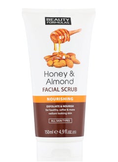 BEAUTY FORMULAS Beauty Formulas Nourishing Facial Scrub with Honey and Almonds, 150 milliliters, Unisex, 0.16 kg, 0.16 kg  - Image 1