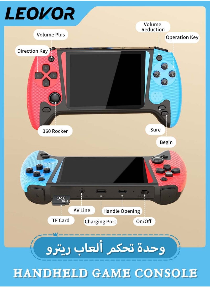 HD Handheld Retro Gaming Console,Handheld Game Console Built-in 500+ Classic Games,3.5-inch Screen,for Family Recreation Arcade Gaming System