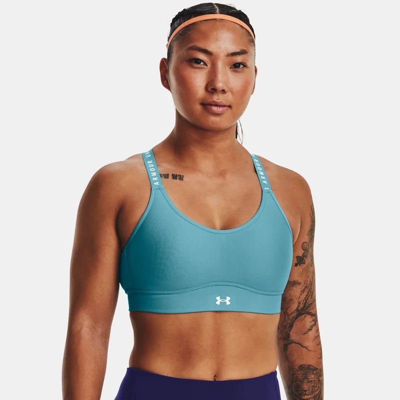UNDER ARMOUR Women's Infinity Mid Covered Medium-Support Training Sports Bra