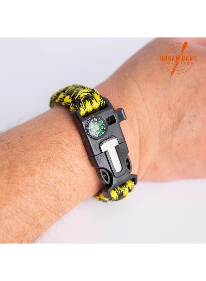 Multi-purpose survival bracelet with descriptive link – an emergency camping and adventure tool - Image 1