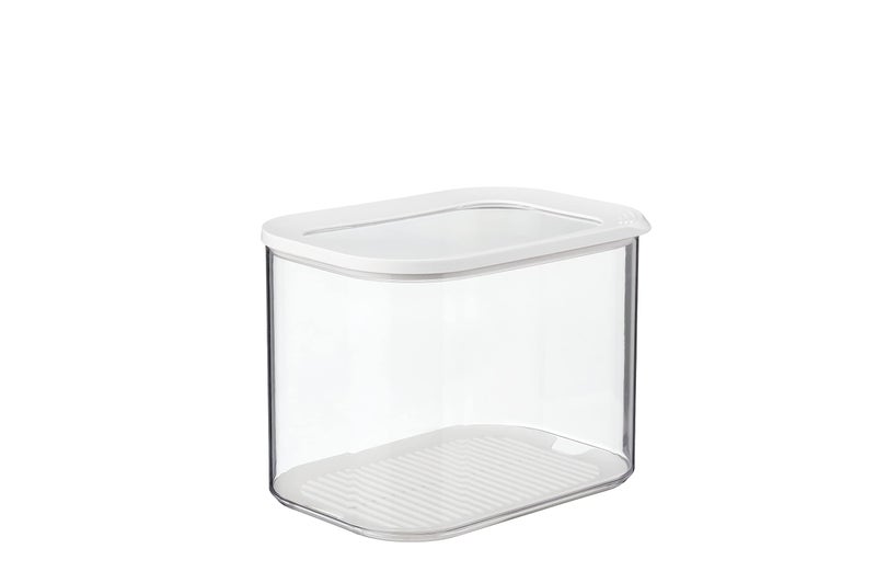 Mepal Modula Rounded Food Storage Box with Lid | Ideal for Pasta, Cereal, Flour, and More | Stackable Design | Transparent Framed Lid | BPA-Free, Nordic White (152oz/4,500ml) - Image 2
