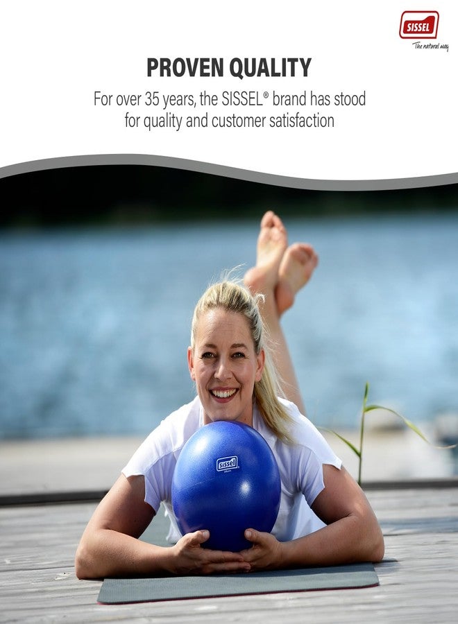 سيسيل كرة بيلاتس ناعمة من سيسيل، 22 سم، أزرق (كرات تمارين، يوغا، جمباز، تمارين رياضية، خالية من الفثالات، خالية من اللاتكس، سعة وزن 100 كجم) - Image 2