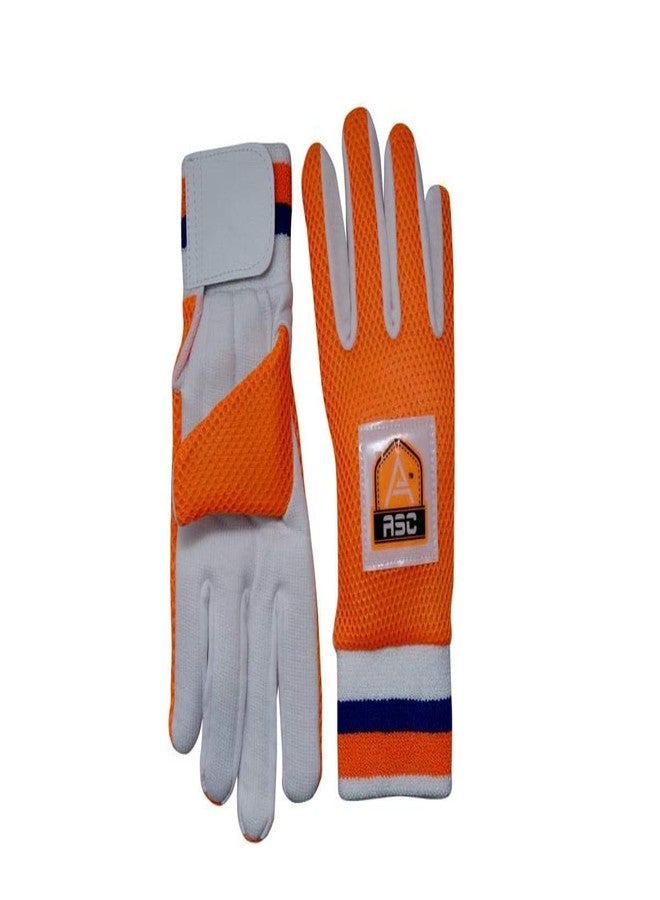ASC قفازات داخلية لحراسة المرمى من ASC للكريكيت - قفازات قطنية مبطنة، شبكة إسفنجية، مقاس قياسي - Image 2