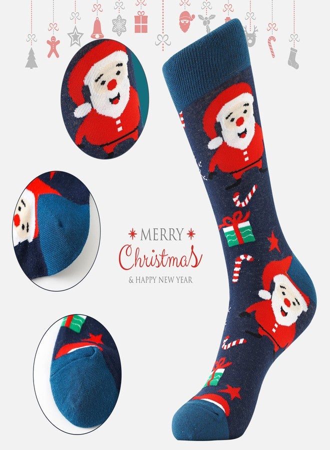 BISOUSOX Mens Christmas Socks Crazy Funny Dress Colorful Novelty Warm Winter Socks Christmas Gifts for Men Women - Image 3